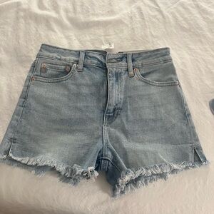 Just USA Blue Jean Shorts with Frayed Hem